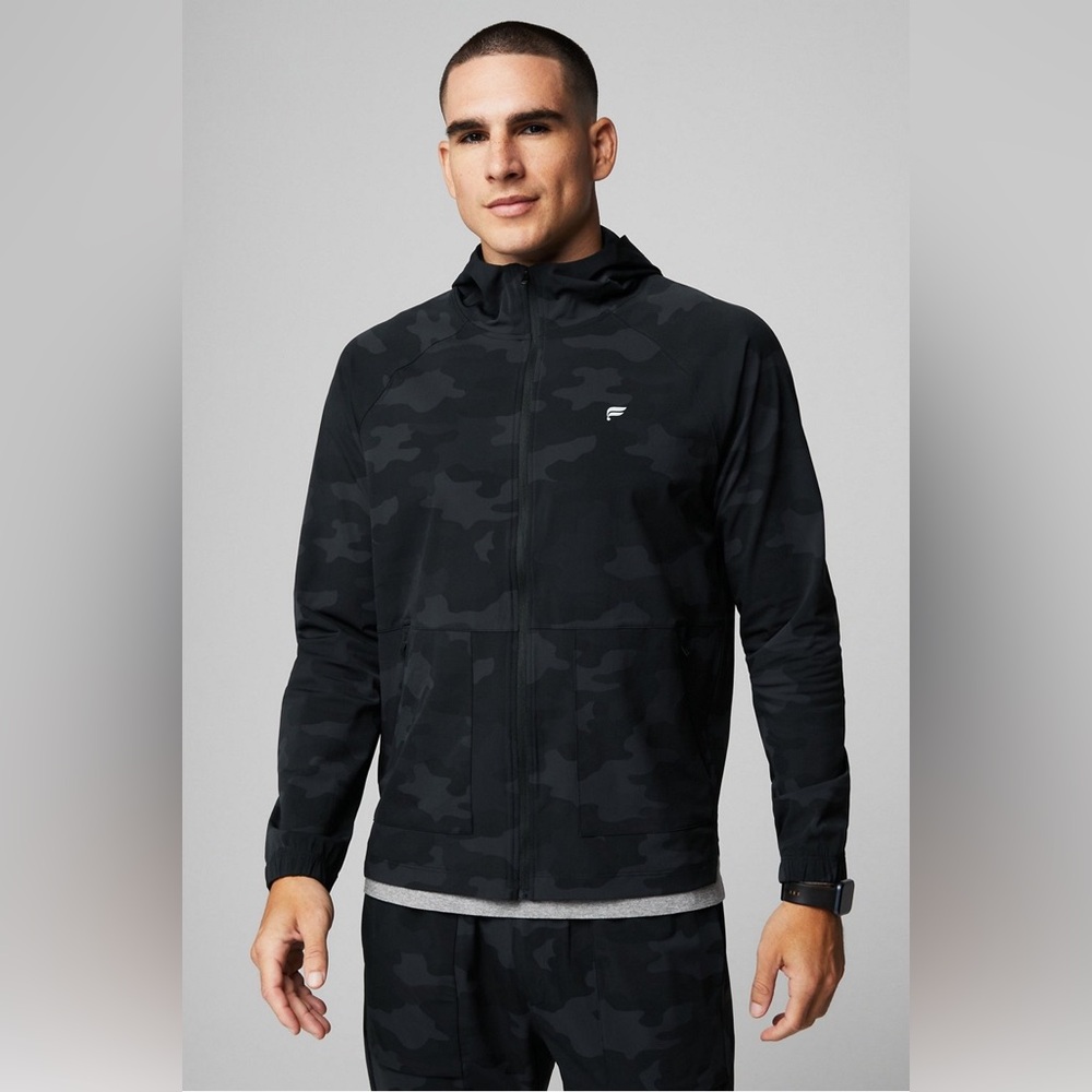 Fabletics ‘The One’ Training Jacket Men’s Size L - Black Full Zip